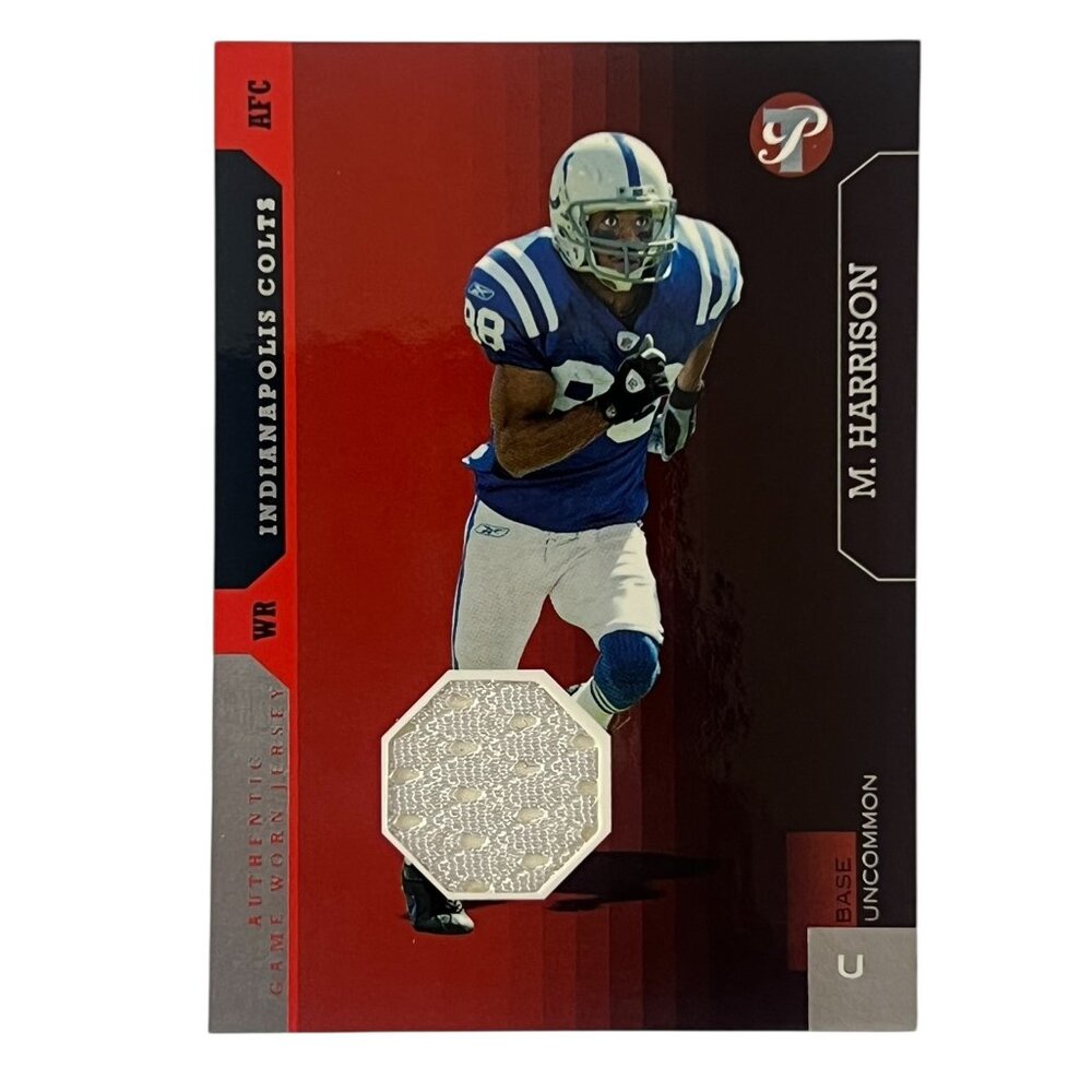 Marvin Harrison 2005 Topps Pristine Game Used Jersey Football Card #134 #589/900